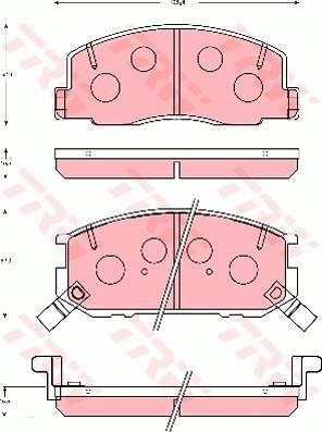 TRW GDB7050 - Тормозные колодки, дисковые, комплект unicars.by