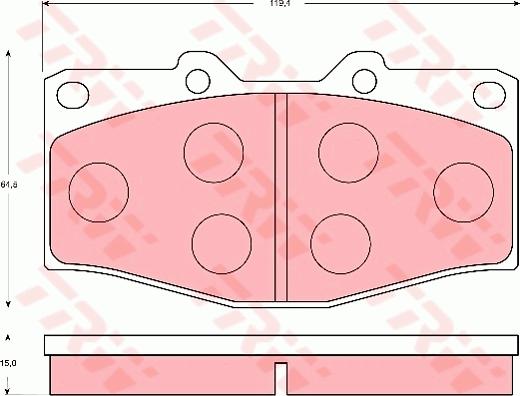 TRW GDB7068 - Тормозные колодки, дисковые, комплект unicars.by