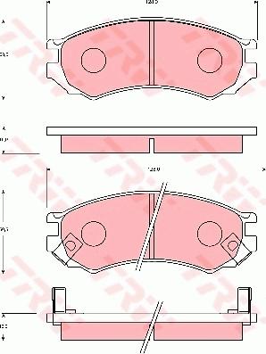 TRW GDB7030 - Тормозные колодки, дисковые, комплект unicars.by