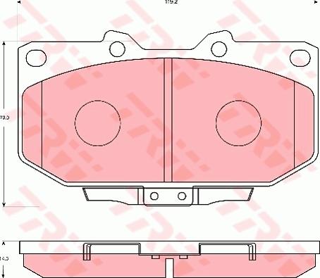 TRW GDB7038 - Тормозные колодки, дисковые, комплект unicars.by