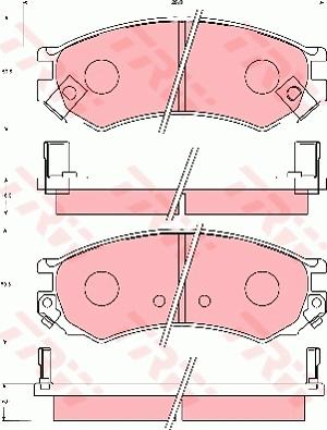 TRW GDB7037 - Тормозные колодки, дисковые, комплект unicars.by