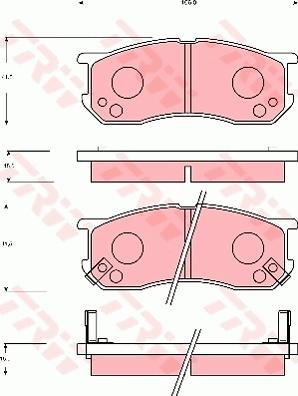 TRW GDB7024 - Тормозные колодки, дисковые, комплект unicars.by