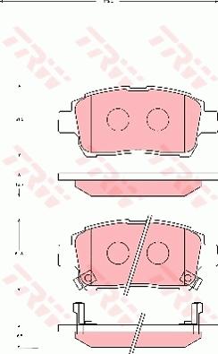 TRW GDB7075 - Тормозные колодки, дисковые, комплект unicars.by