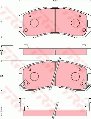 TRW GDB7077 - Тормозные колодки, дисковые, комплект unicars.by