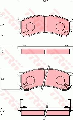 TRW GDB7176 - Тормозные колодки, дисковые, комплект unicars.by