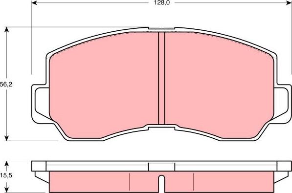 TRW GDB785 - Тормозные колодки, дисковые, комплект unicars.by