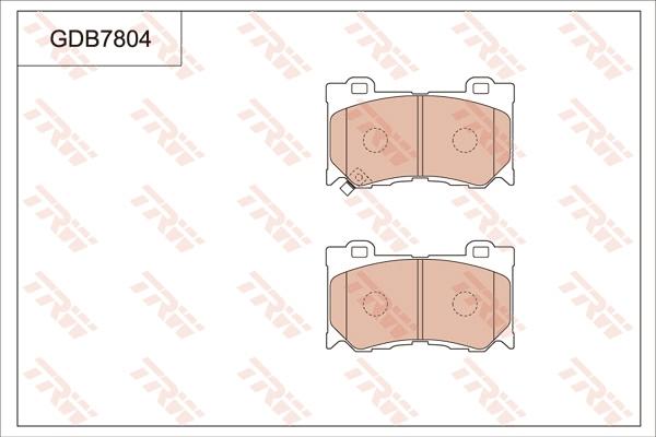 TRW GDB7804 - Тормозные колодки, дисковые, комплект unicars.by