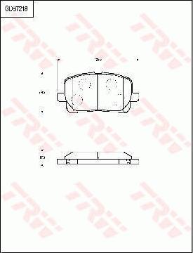 TRW GDB7218 - Тормозные колодки, дисковые, комплект unicars.by