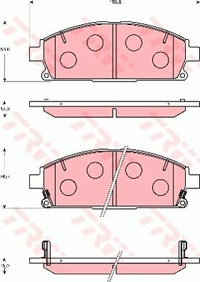 TRW GDB7235 - Тормозные колодки, дисковые, комплект unicars.by