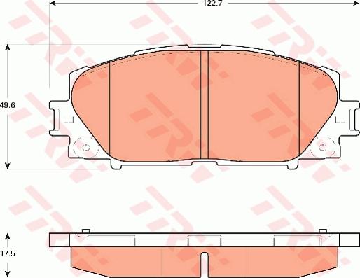 TRW GDB7706 - Тормозные колодки, дисковые, комплект unicars.by