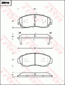 TRW GDB7738 - Тормозные колодки, дисковые, комплект unicars.by