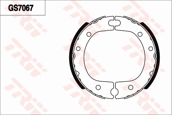 TRW GS7067 - Комплект тормозов, ручник, парковка unicars.by