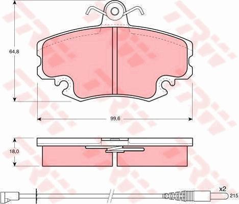 TRW GTD1033 - Дисковый тормозной механизм, комплект unicars.by