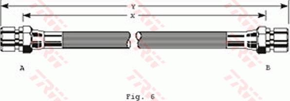 TRW PHA152 - Тормозной шланг unicars.by