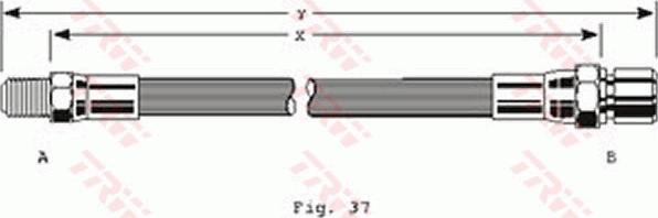 TRW PHB151 - Тормозной шланг unicars.by