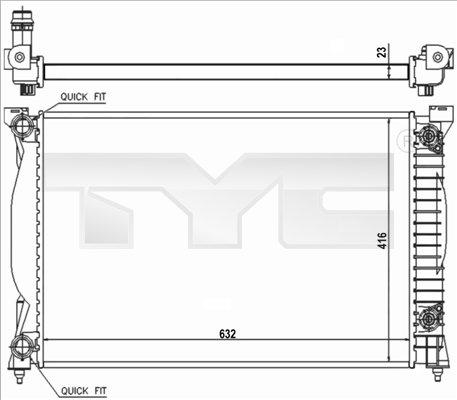 TYC 702-0014-R - Радиатор, охлаждение двигателя unicars.by