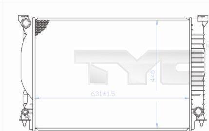 TYC 702-0013 - Радиатор, охлаждение двигателя unicars.by