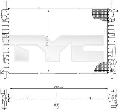 TYC 710-0045 - Радиатор, охлаждение двигателя unicars.by