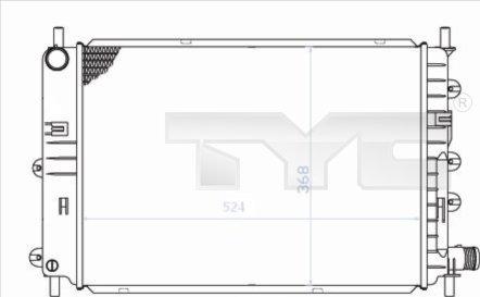 TYC 710-0034 - Радиатор, охлаждение двигателя unicars.by