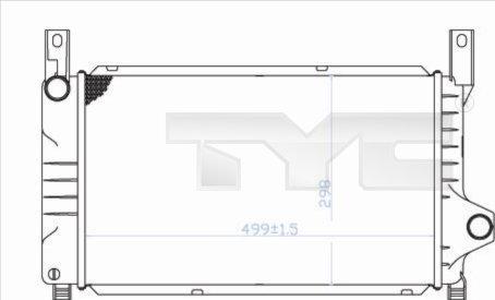 TYC 710-0028 - Радиатор, охлаждение двигателя unicars.by