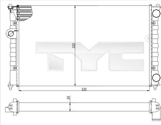 TYC 737-0016 - Радиатор, охлаждение двигателя unicars.by