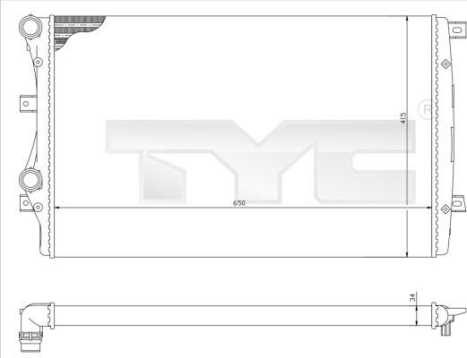 TYC 737-0017-R - Радиатор, охлаждение двигателя unicars.by