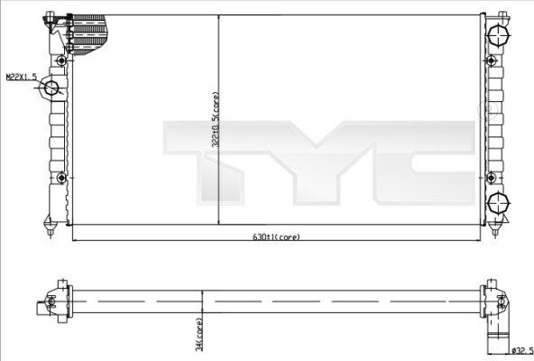 TYC 737-0029 - Радиатор, охлаждение двигателя unicars.by