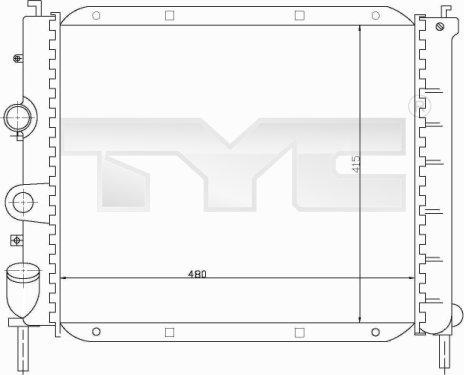 TYC 728-0008-R - Радиатор, охлаждение двигателя unicars.by