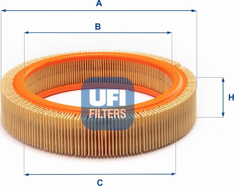 UFI 30.807.00 - Воздушный фильтр, двигатель unicars.by