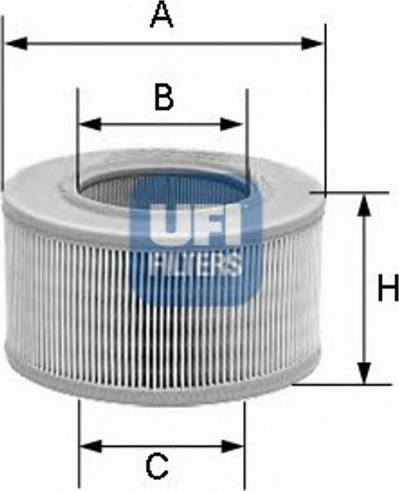 UFI 30.879.01 - Воздушный фильтр, двигатель unicars.by