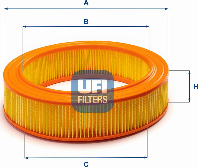 UFI 30.871.00 - Воздушный фильтр, двигатель unicars.by