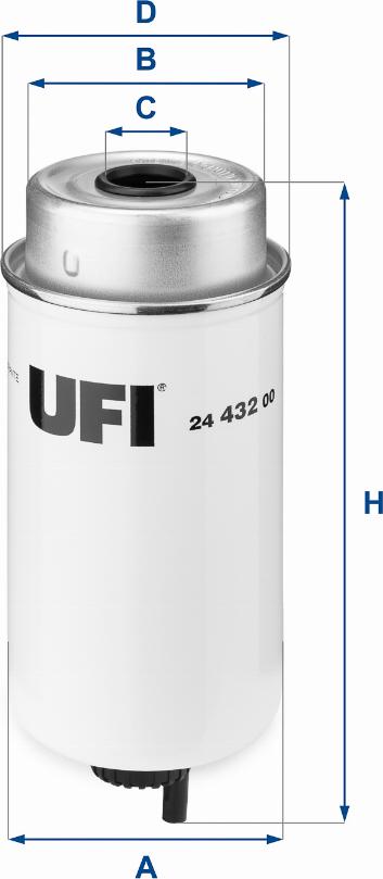 UFI 24.432.00 - Топливный фильтр unicars.by