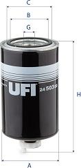 UFI 24.503.00 - Топливный фильтр unicars.by