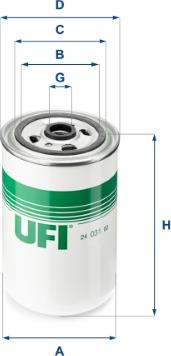 UFI 24.031.00 - Топливный фильтр unicars.by