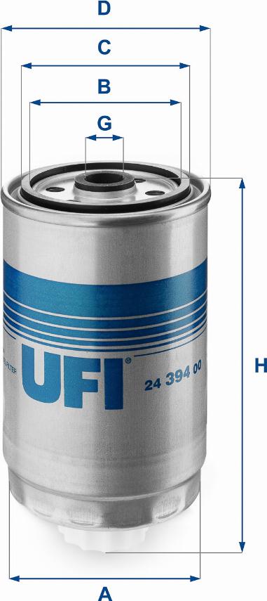 UFI 24.394.00 - Топливный фильтр unicars.by