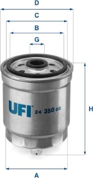 UFI 24.350.00 - Топливный фильтр unicars.by