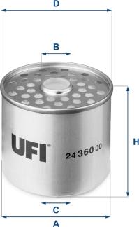 UFI 24.360.00 - Топливный фильтр unicars.by