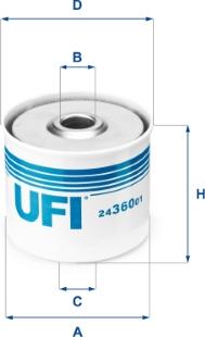 UFI 24.360.01 - Топливный фильтр unicars.by