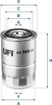 UFI 24.368.00 - Топливный фильтр unicars.by