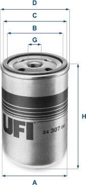 UFI 24.307.00 - Топливный фильтр unicars.by