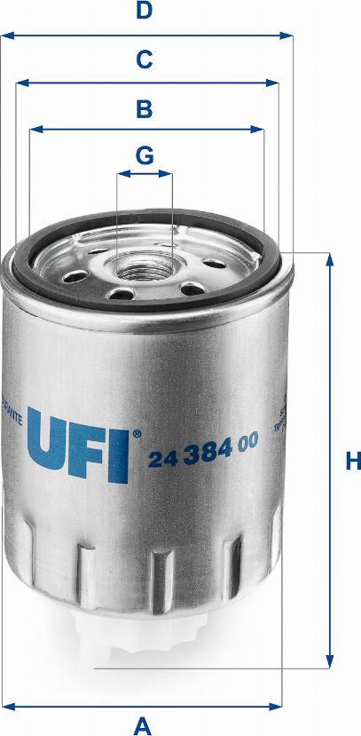 UFI 24.384.00 - Топливный фильтр unicars.by