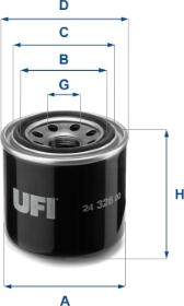 UFI 24.326.00 - Топливный фильтр unicars.by