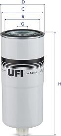 UFI 24.A30.00 - Топливный фильтр unicars.by