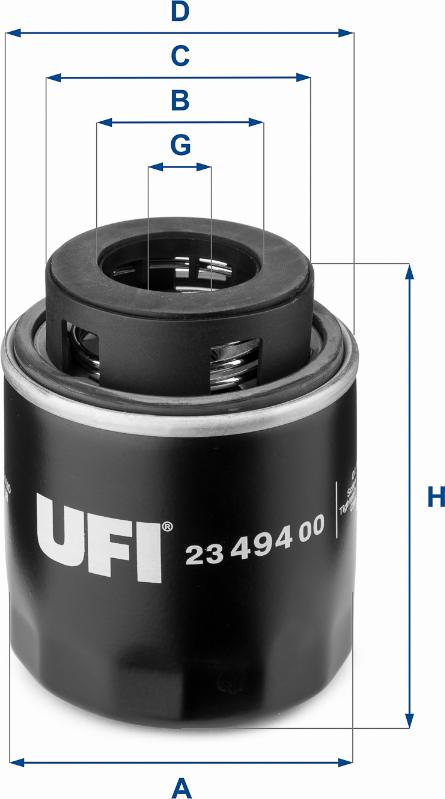 UFI 23.494.00 - Масляный фильтр unicars.by