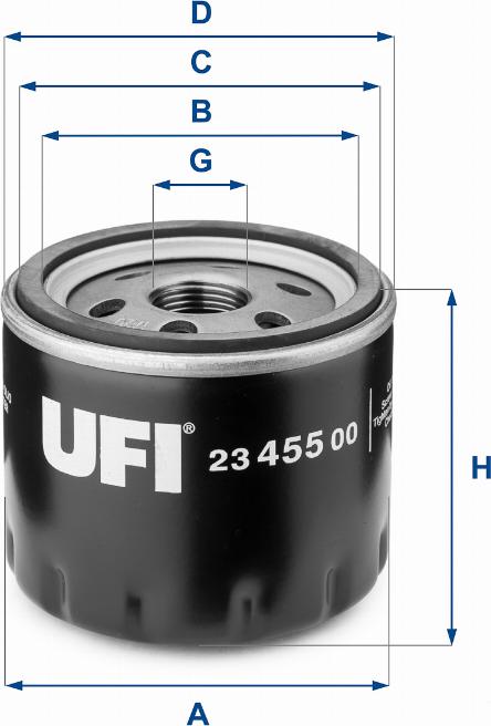 UFI 23.455.00 - Масляный фильтр unicars.by