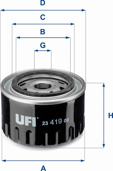 UFI 23.419.00 - Масляный фильтр unicars.by