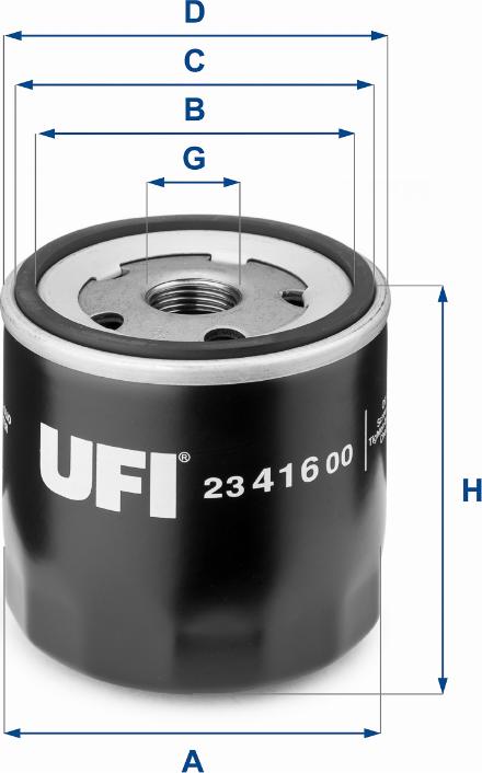 UFI 23.416.00 - Масляный фильтр unicars.by