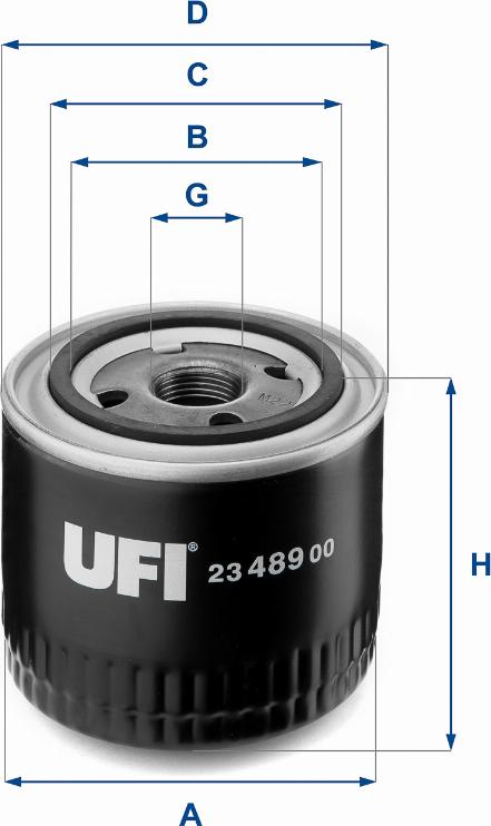 UFI 23.489.00 - Масляный фильтр unicars.by