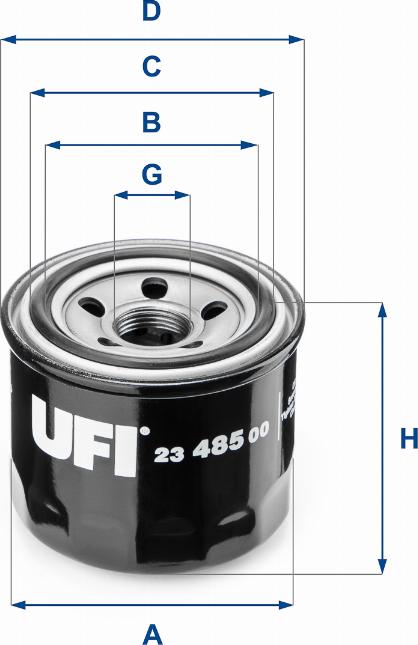 UFI 23.485.00 - Масляный фильтр unicars.by