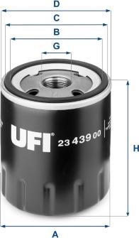 UFI 23.439.00 - Масляный фильтр unicars.by